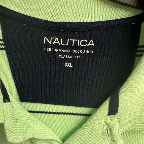 💕 2 For $10 Nautica Striped Casual Polo Size 3XL - Picture 4 of 7
